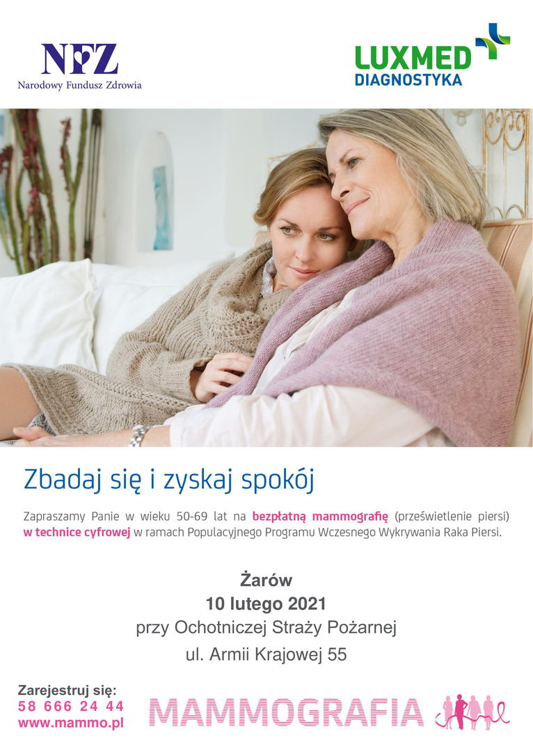 Plakat Badanie mammograficzne